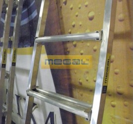 Лестница приставная алюминиевая с широкими ступенями ЛПШ
