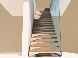 Лестницы для дома - "Крыло чайки"