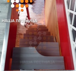 Модульная лестница гусиный шаг, проект № 116